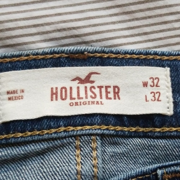 Hollister Slim Straight Jean's- dark wash W32L32 - Picture 3 of 3